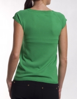 Viscose sweater with round neck