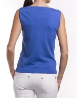 V-neck silk-cotton jersey