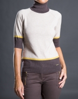 Beige striped fantasy sweater 