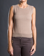 Fine knit beige top 