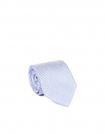 Blue microprint tie