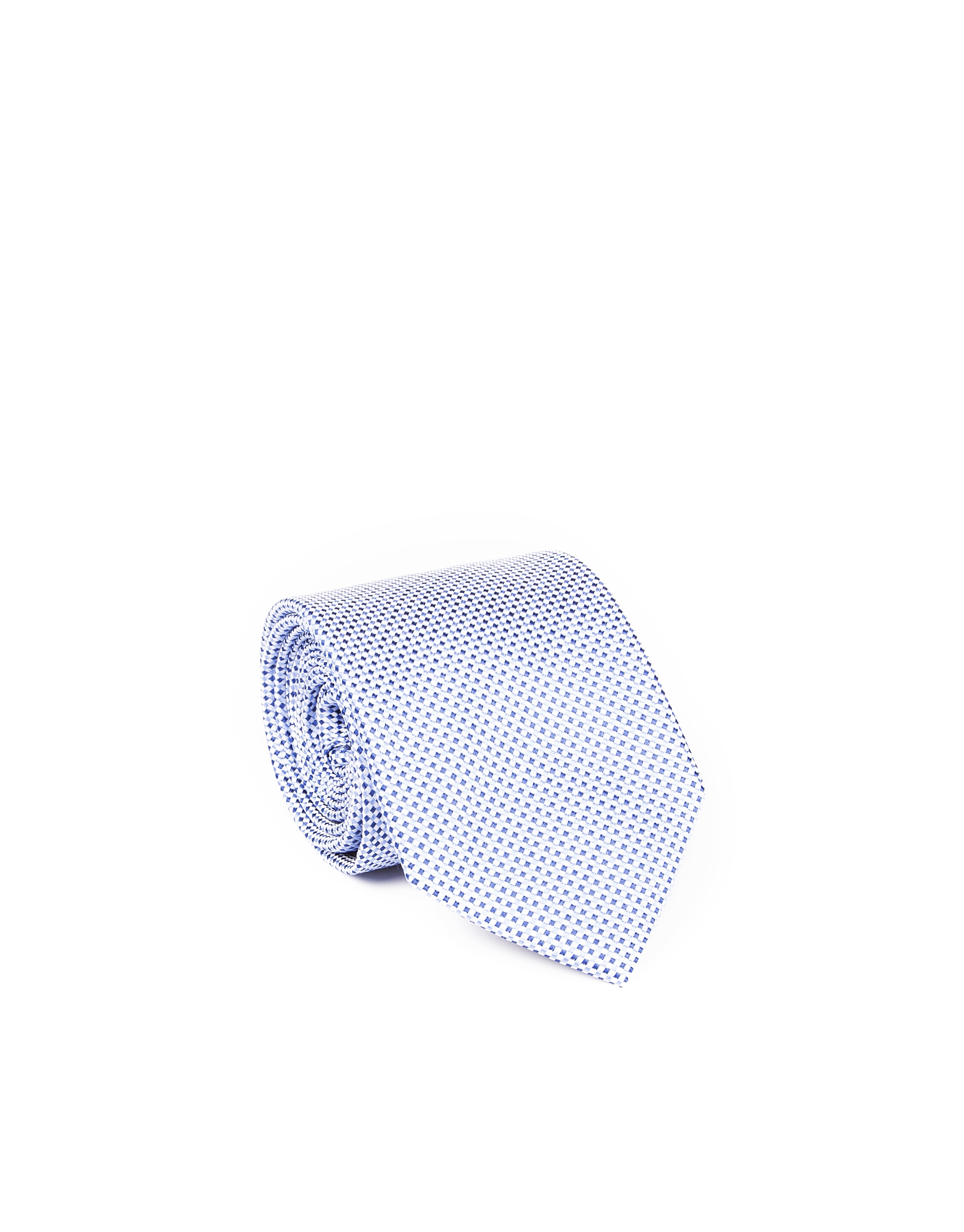 Blue microprint tie