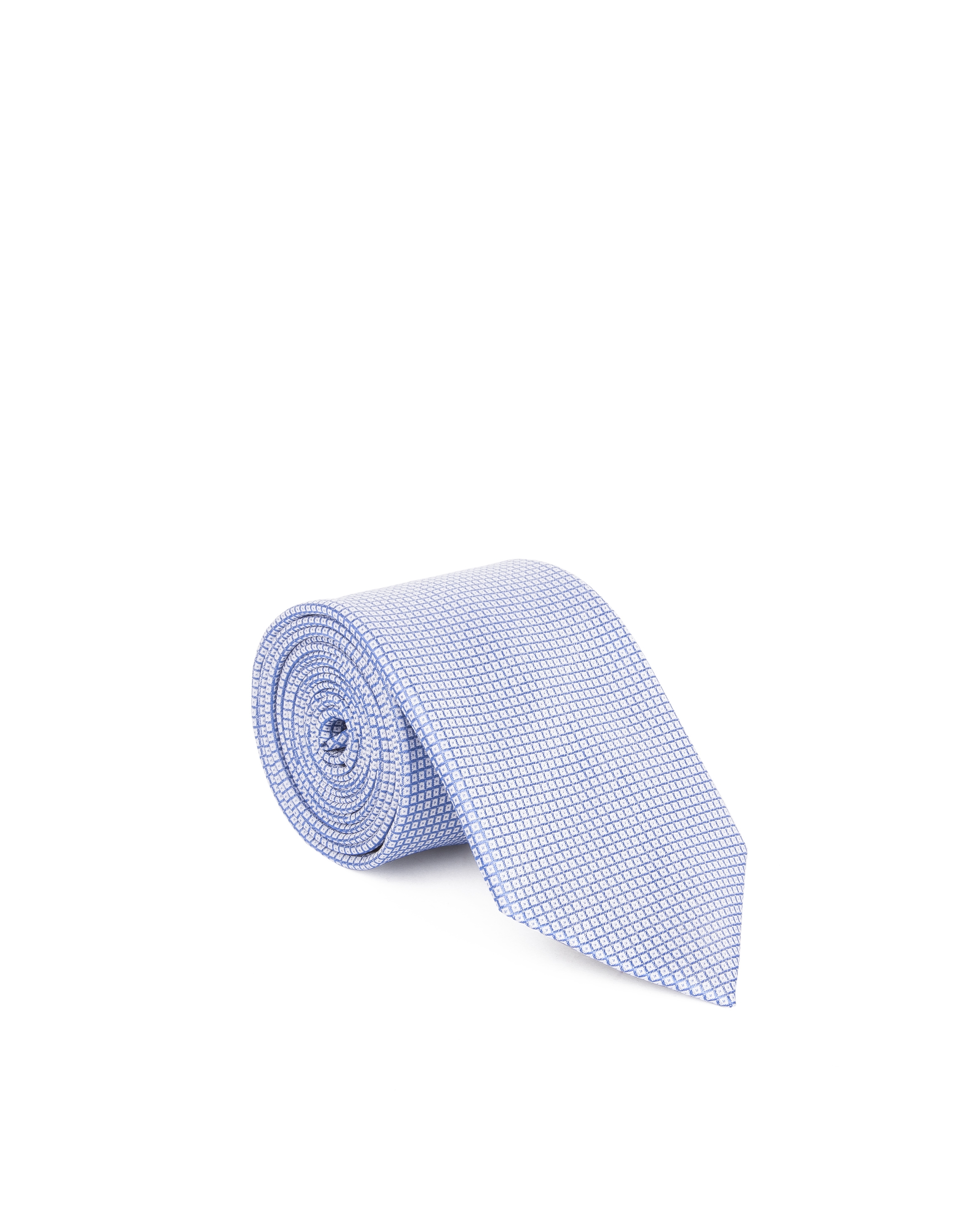 Blue microprint tie