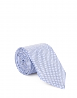 Blue microprint tie