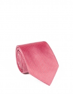 Red microprint tie