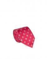 Red flower print tie