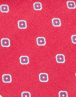 Red flower print tie