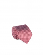 Dark red microprint tie