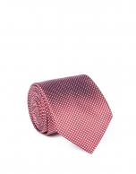 Dark red microprint tie