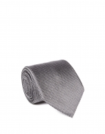 Dark gray microprint tie