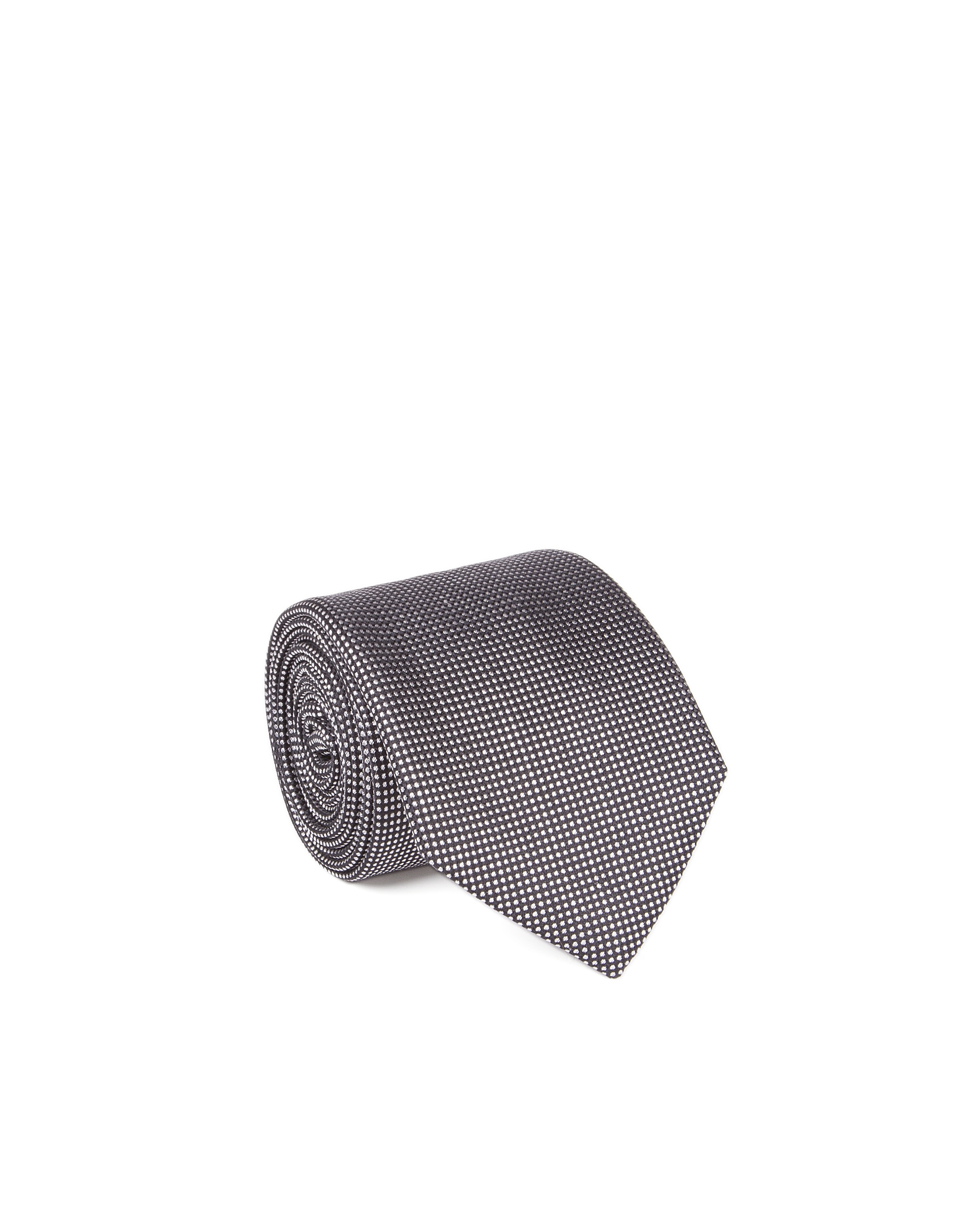 Gray microprint tie