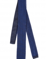 Blue knit tie