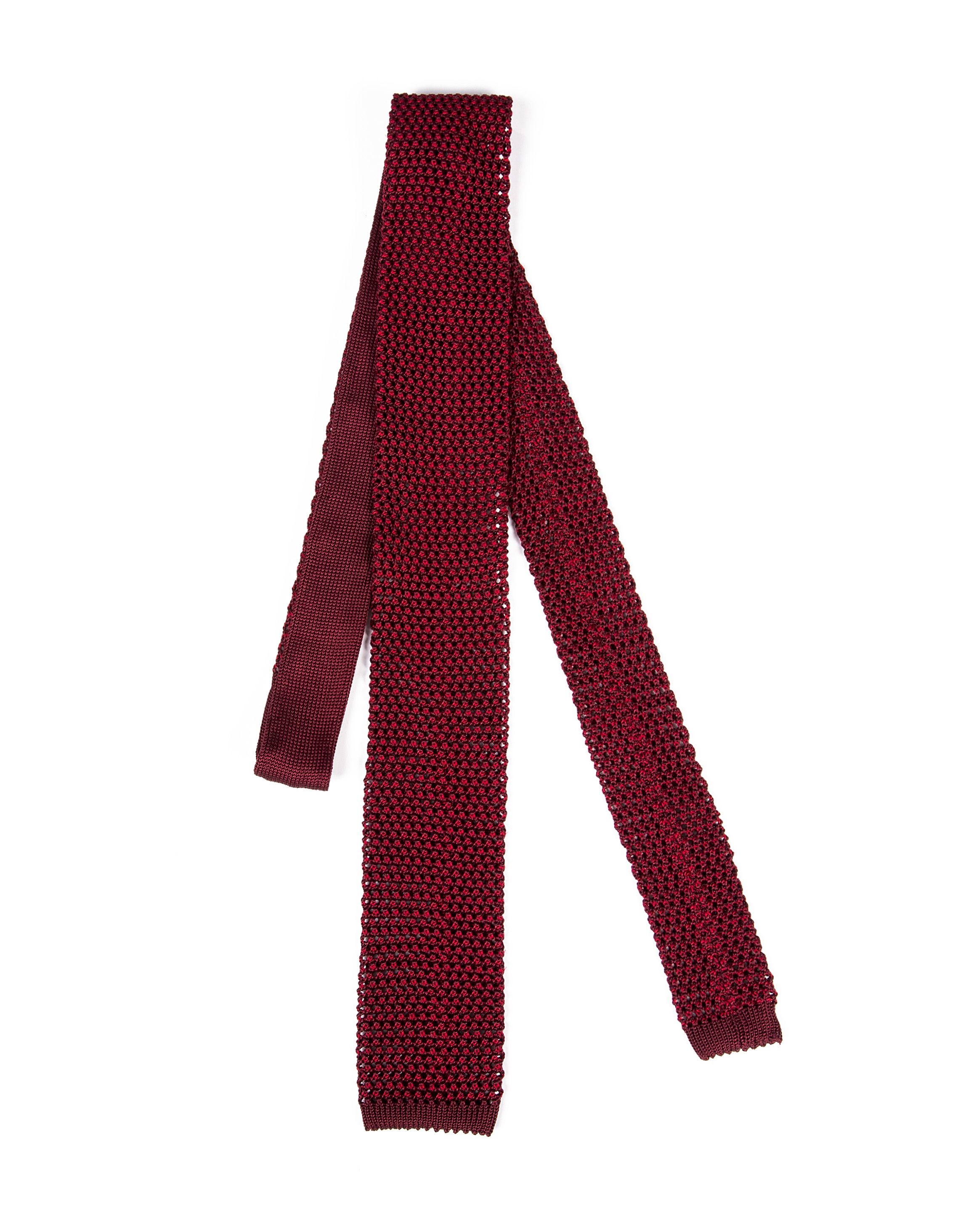 Burgundy knit tie 