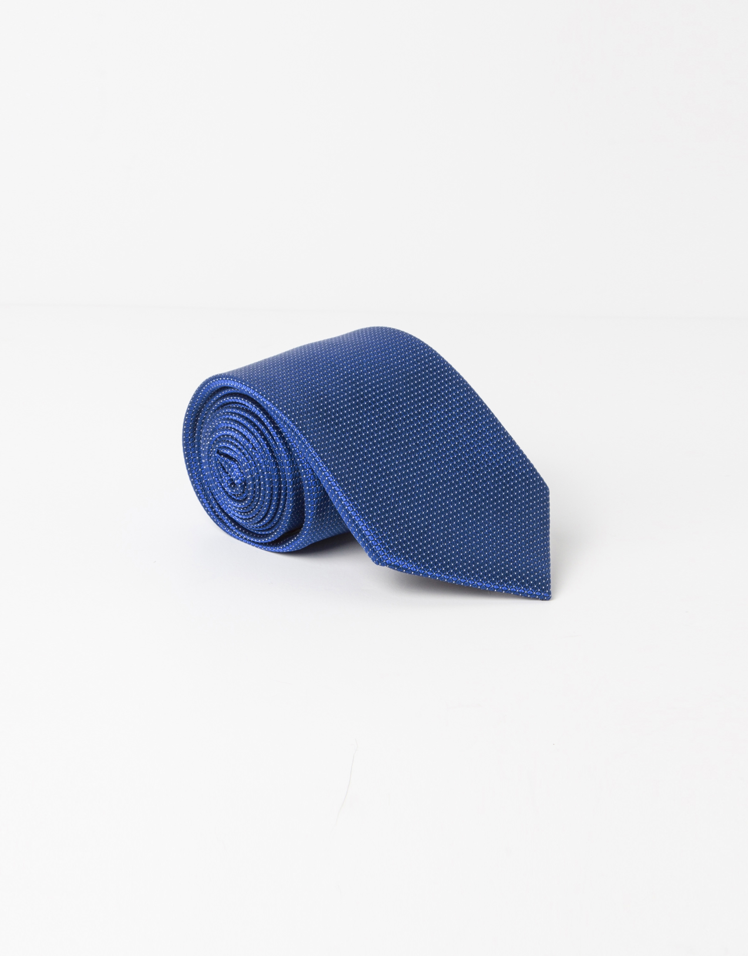 Dark blue microstructure tie