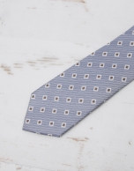 Brown /ivory diamond print tie