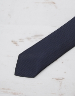 Navy blue structured tie