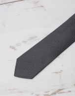 Black structured tie