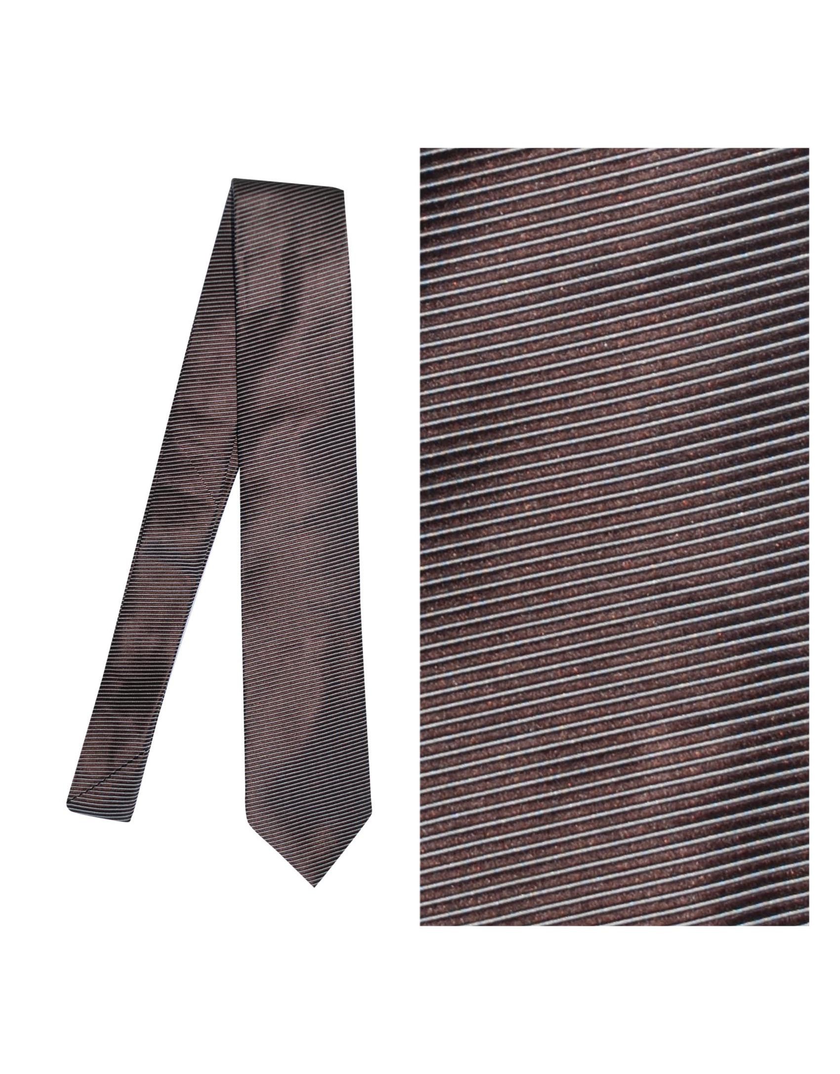 Brown silk tie