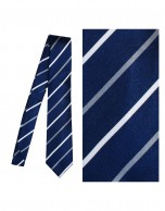 Dark blue silk tie