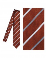 Burnt orange silk tie