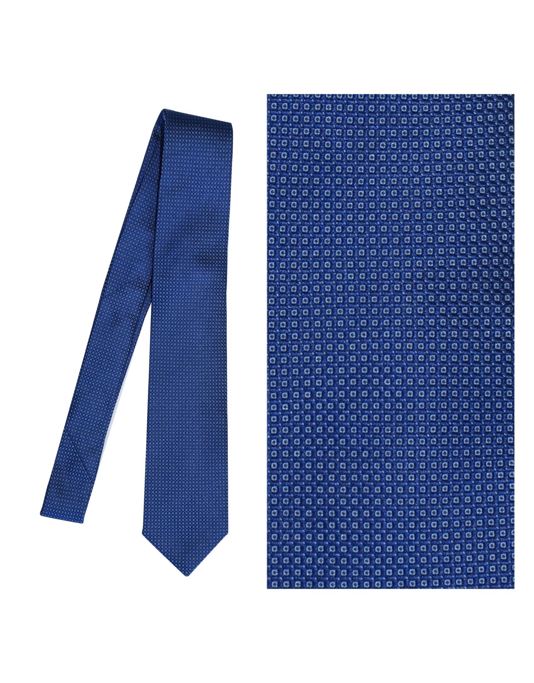 Royal blue silk tie