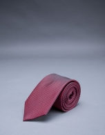 Burgundy-silver micro-dot tie 