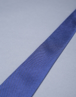 Blue micro-print tie 