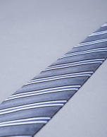 Blue - gray striped tie 