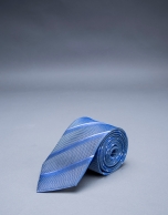 Gray - blue striped tie 