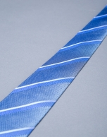 Gray - blue striped tie 