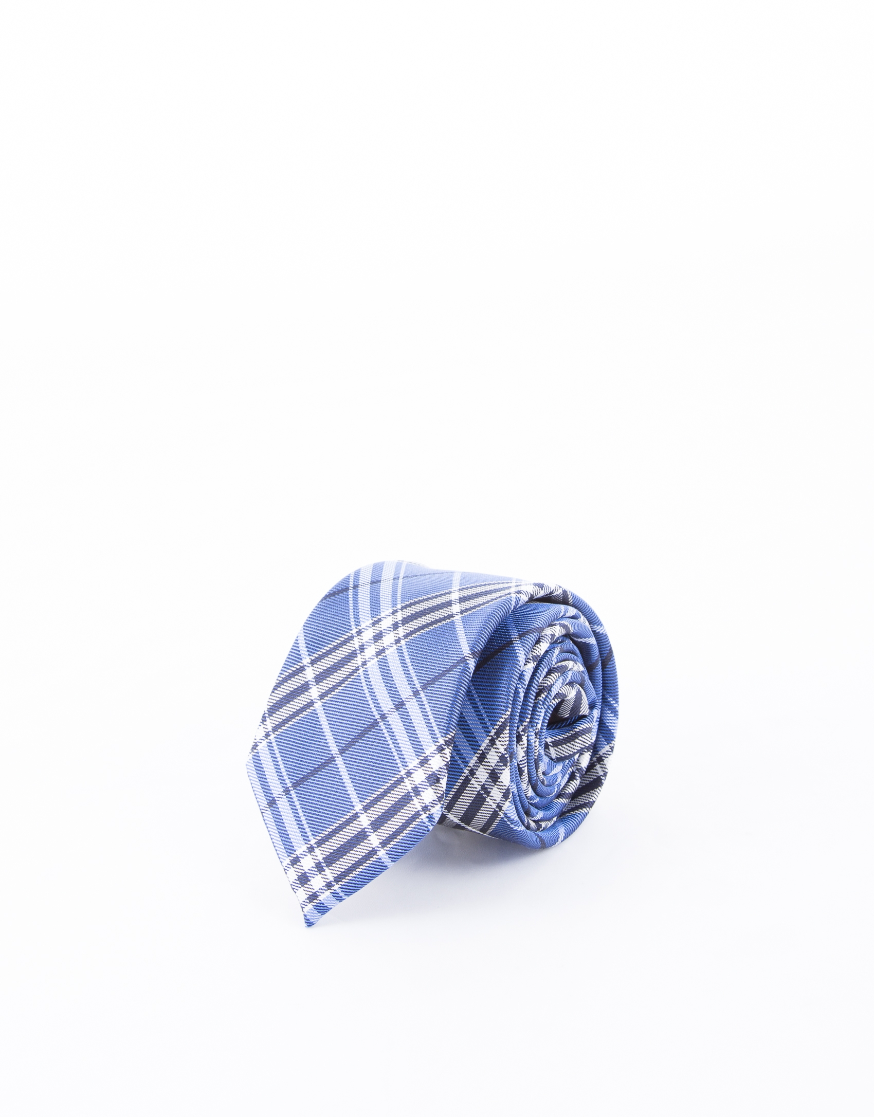 Blue checked tie 