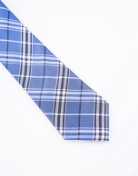 Blue checked tie 