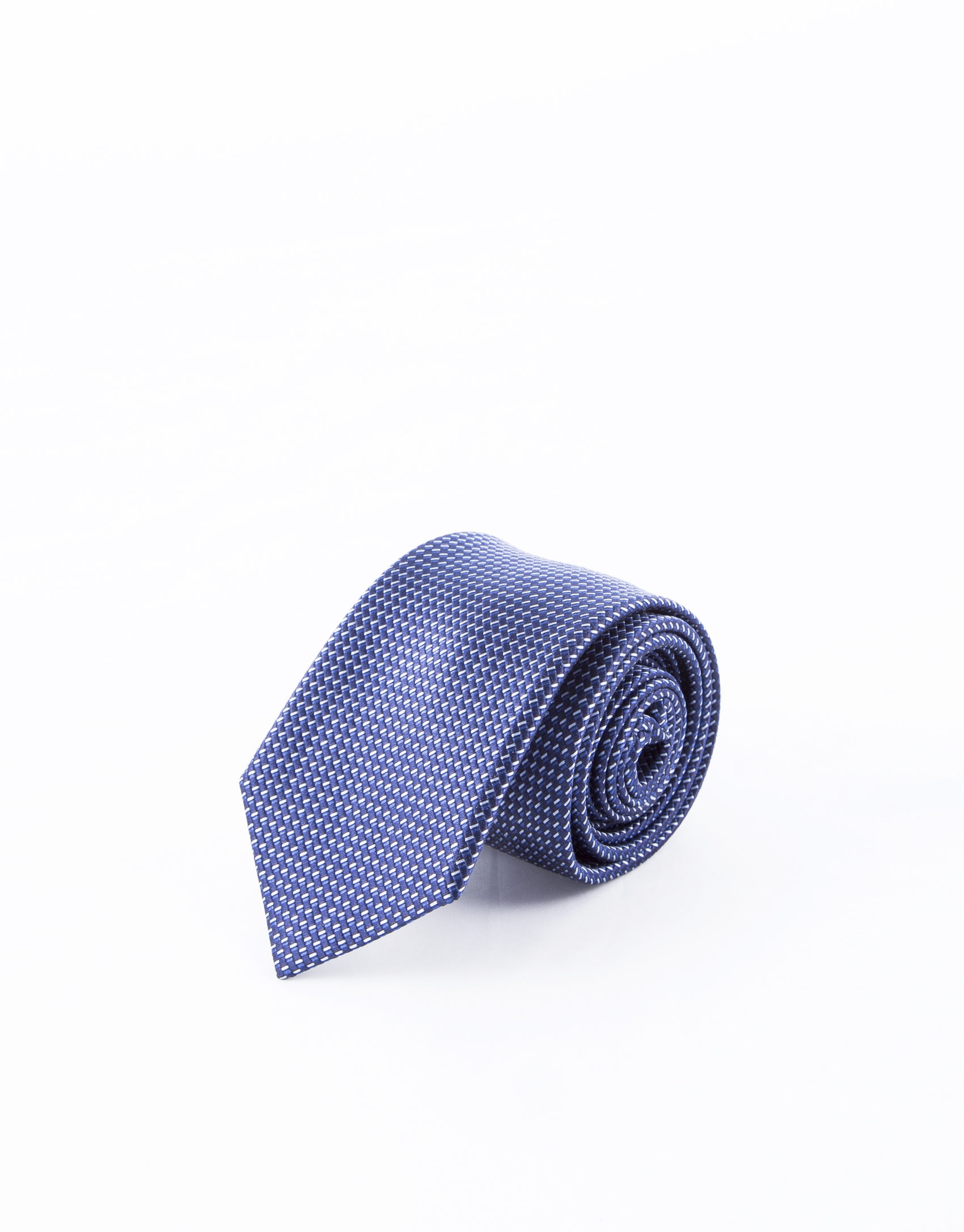 Blue tie with motifs