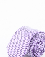 Tie with purple motifs