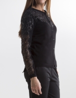 Black jacket with lace