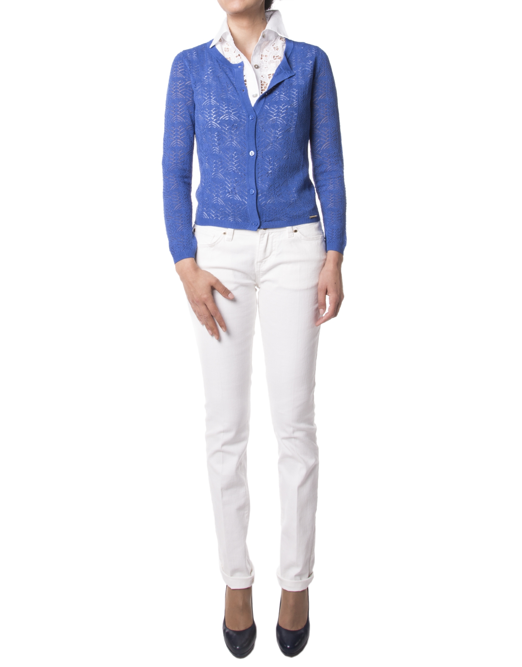 Blue openwork jacket