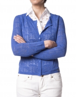 Chaqueta calada azul