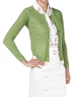 Chaqueta calada verde