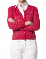 Red openwork jacket