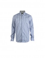 Grey and blue striped casual shirt 