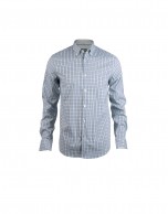 Blue, grey and purple checked casual shirt