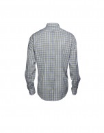 Camisa sport cuadros marrón,azul y gris