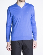 Basic blue knit sweater 