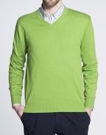 Basic green knit sweater 