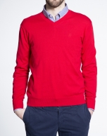 Basic red knit sweater