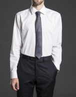 White herringbone dress shirt 