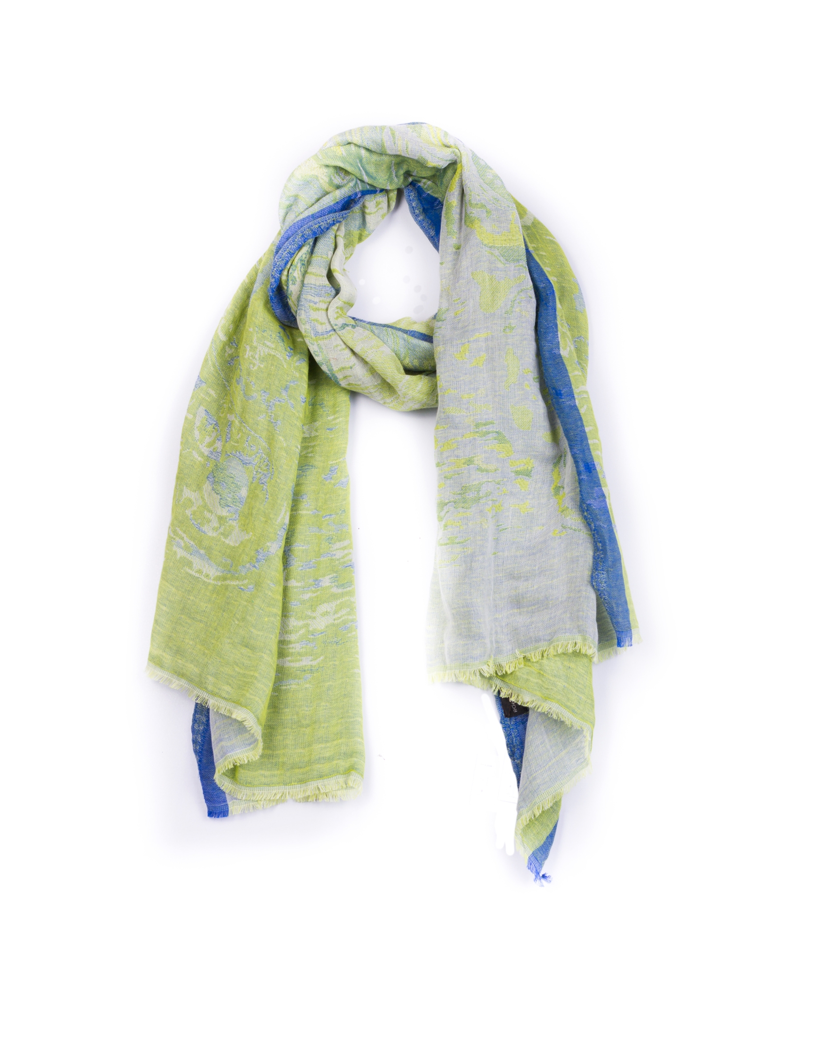 Foulard verde lima y azul