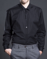 Plain black dress shirt 