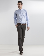 Blue microprint dress shirt