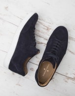 Navy blue sneakers